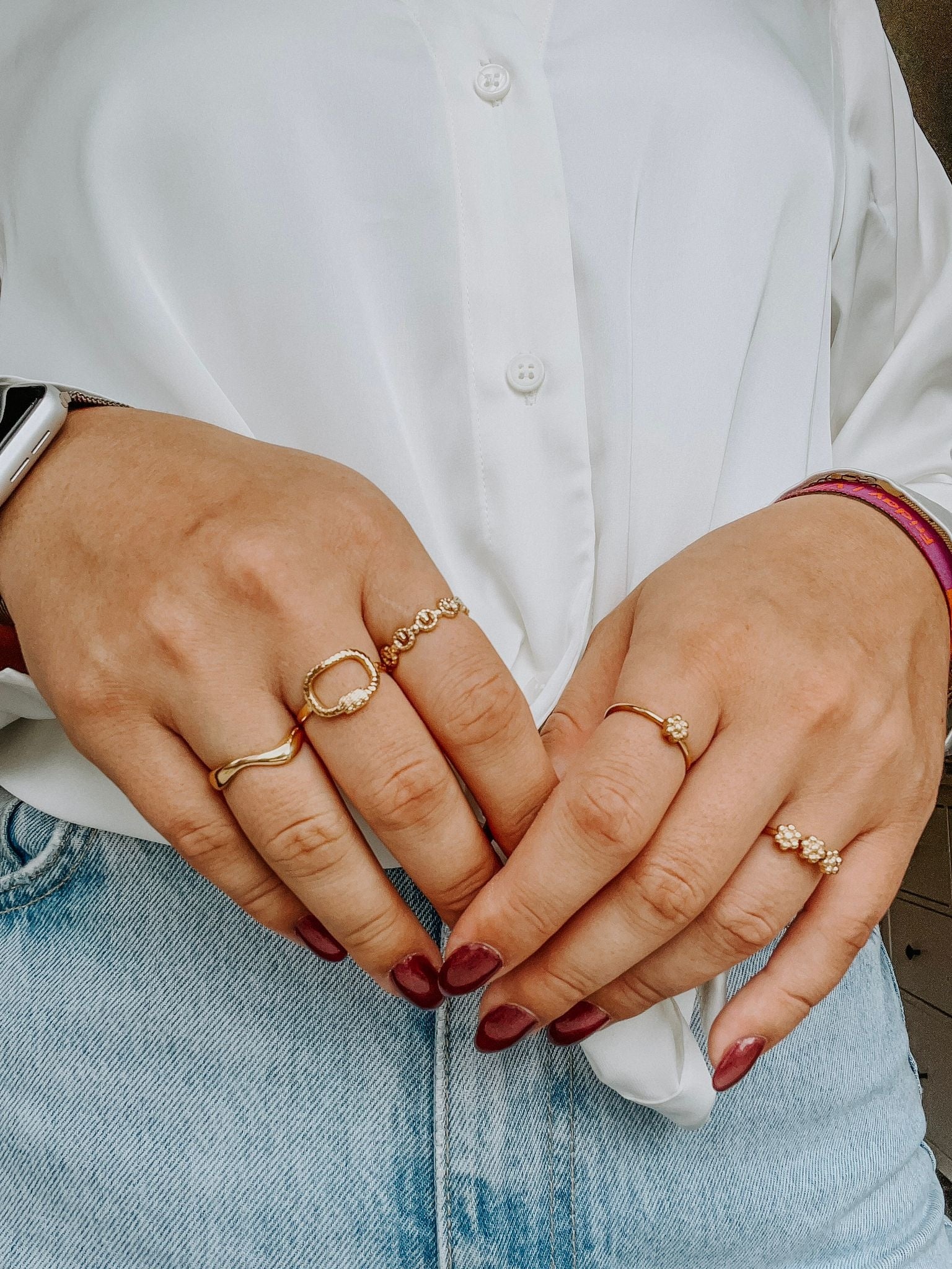 Waves - Ring - Stainless Steel - Verstelbaar