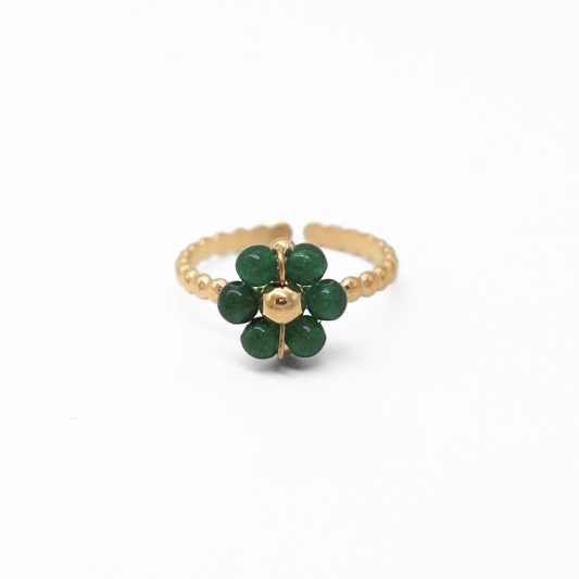 Fleur Vert - Ring - Stainless Steel - Verstelbaar