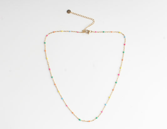 Multicolor Dot - Ketting - Stainless Steel