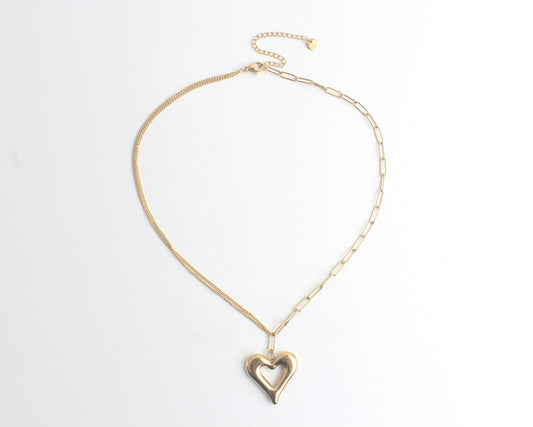 Chained Heart - Ketting - Stainless Steel