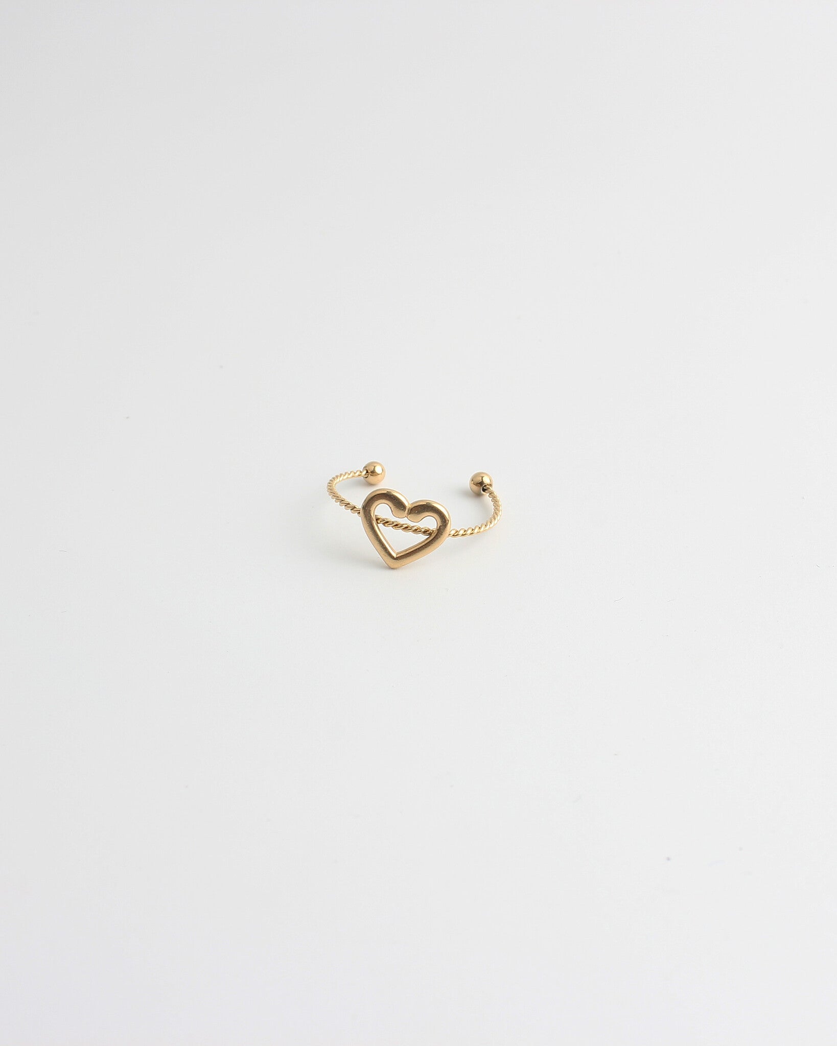 Open Heart - Ring - Stainless Steel - Verstelbaar