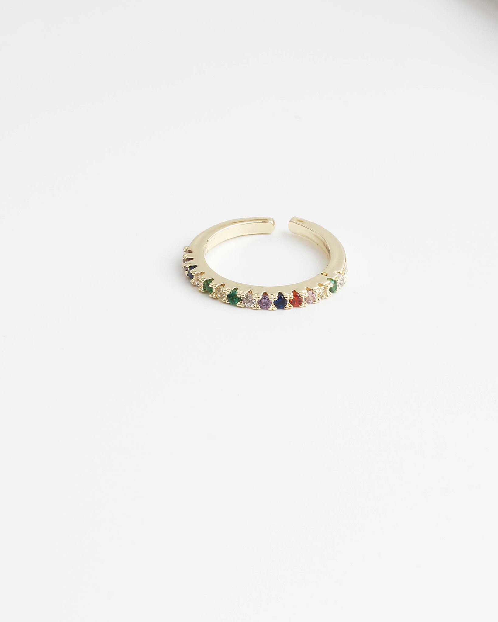 Multicolor Strass - Ring - Stainless Steel - Verstelbaar