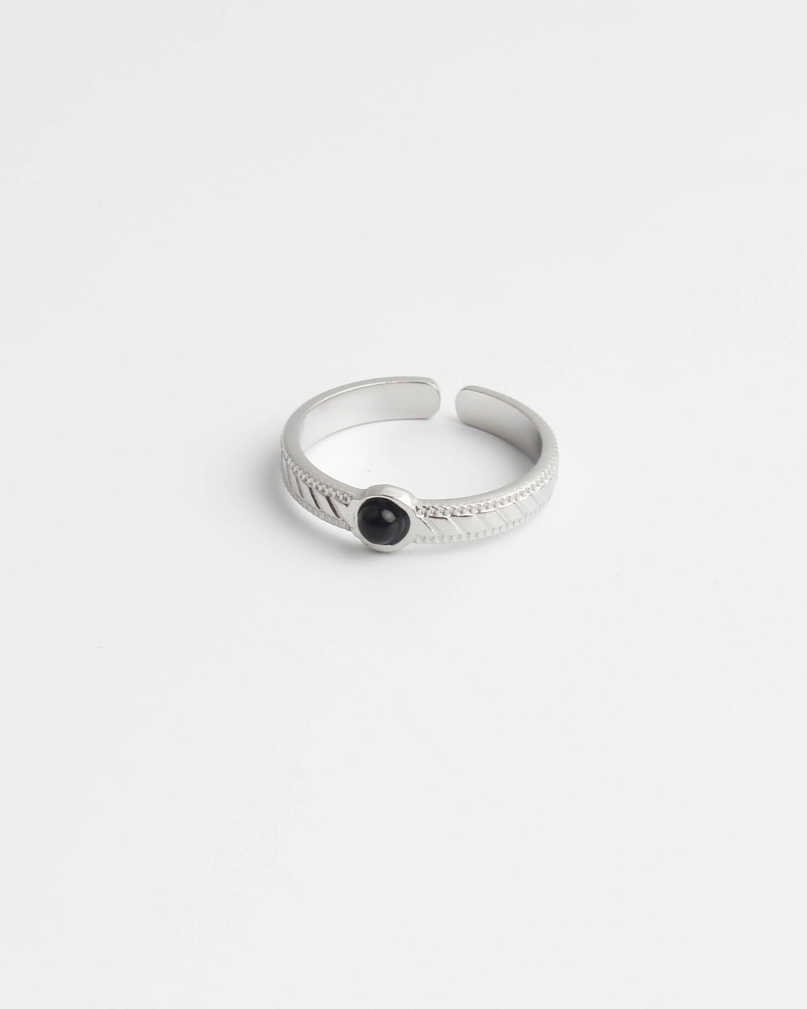 Zosia - Ring - Natuursteen - Stainless Steel - Verstelbaar