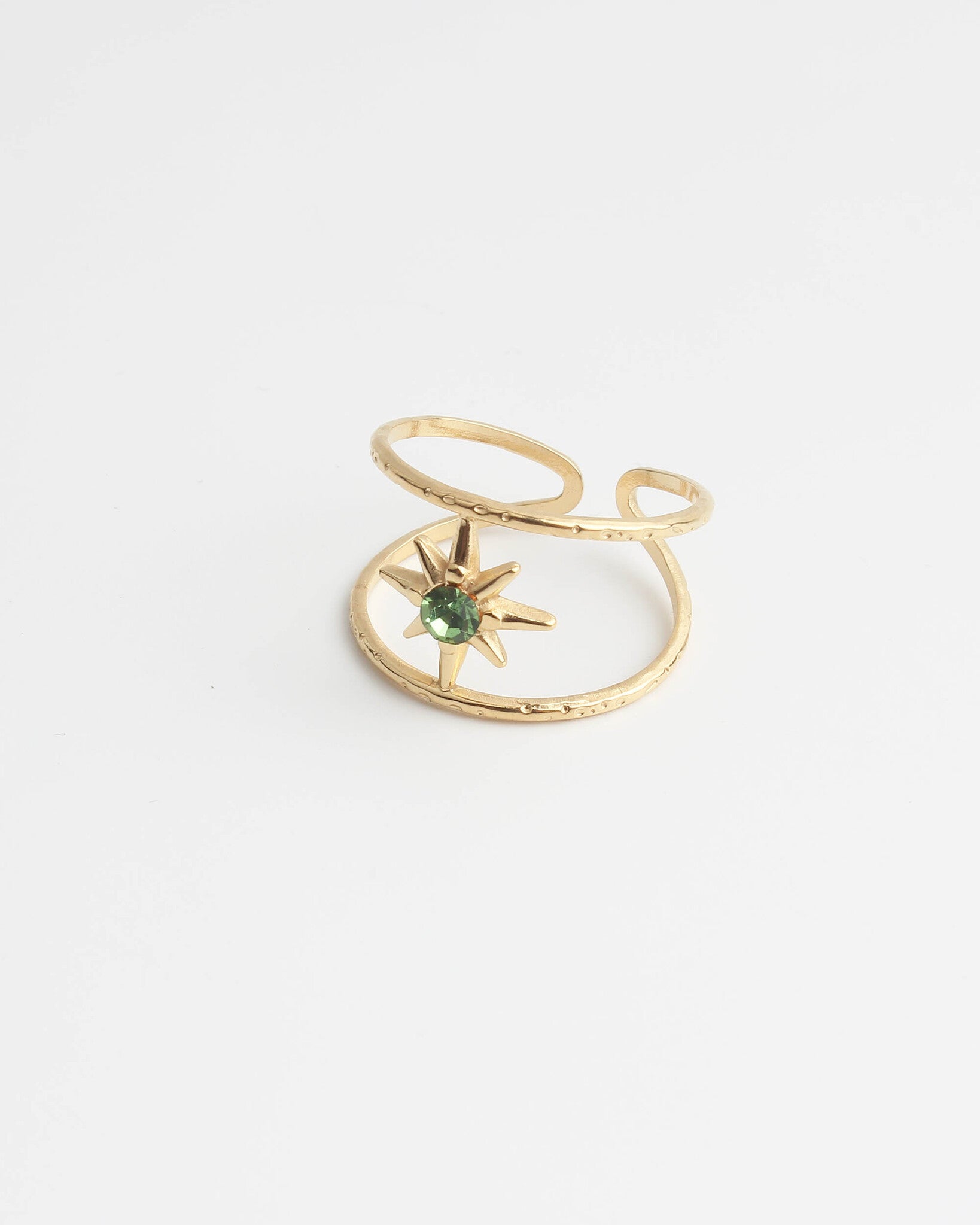 Starred - Ring - Stainless Steel - Verstelbaar