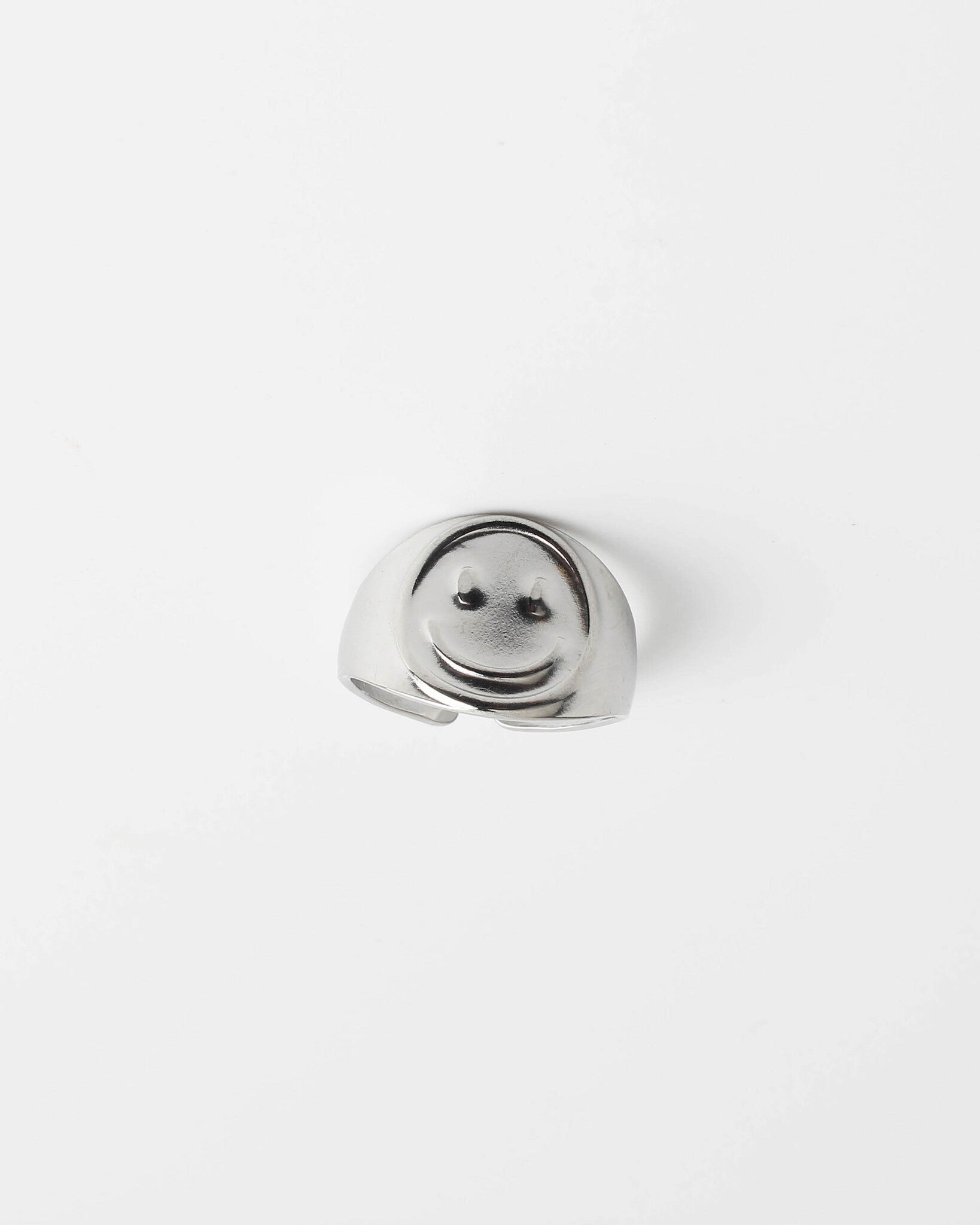 Smiley - Ring - Stainless Steel - Verstelbaar