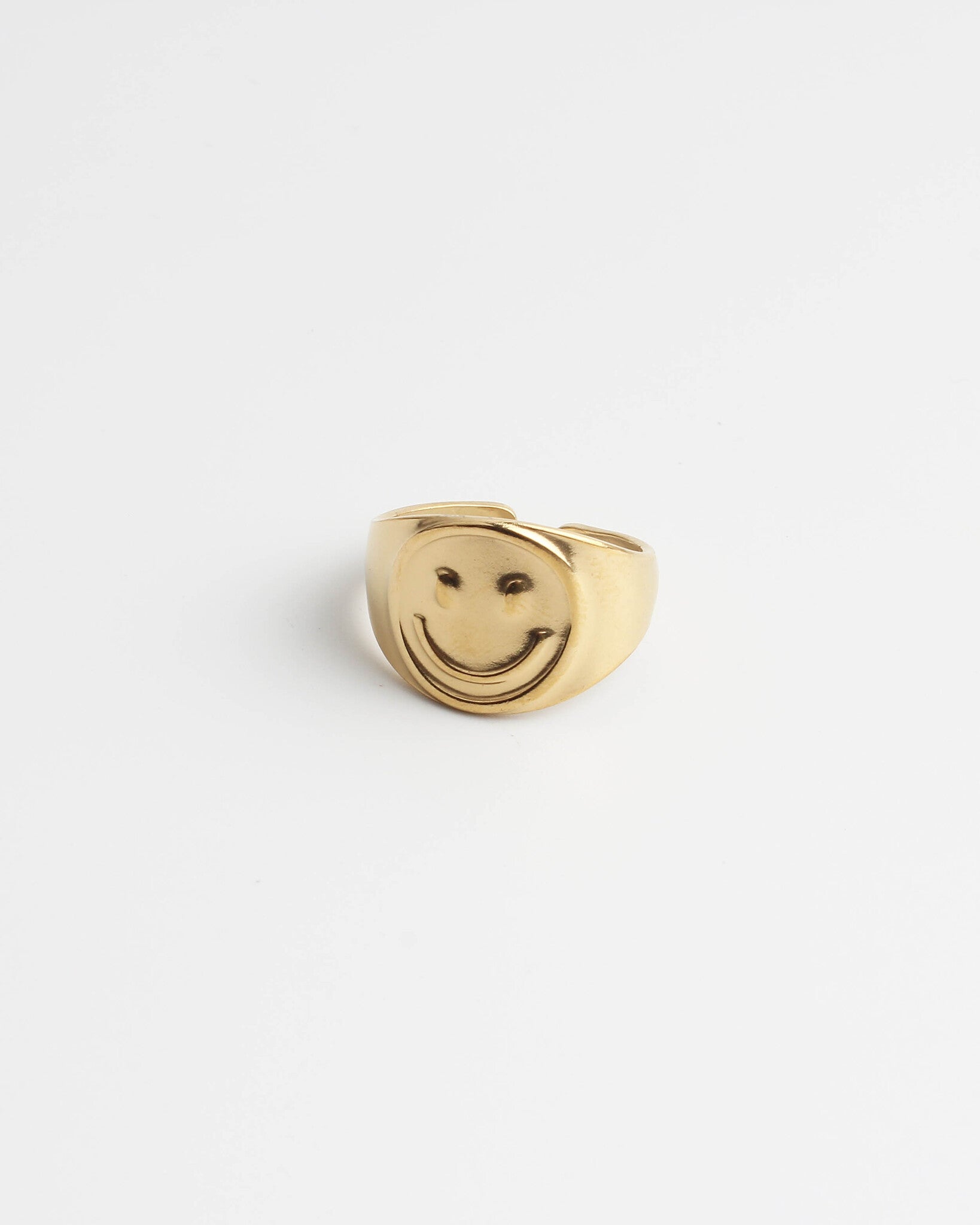 Smiley - Ring - Stainless Steel - Verstelbaar