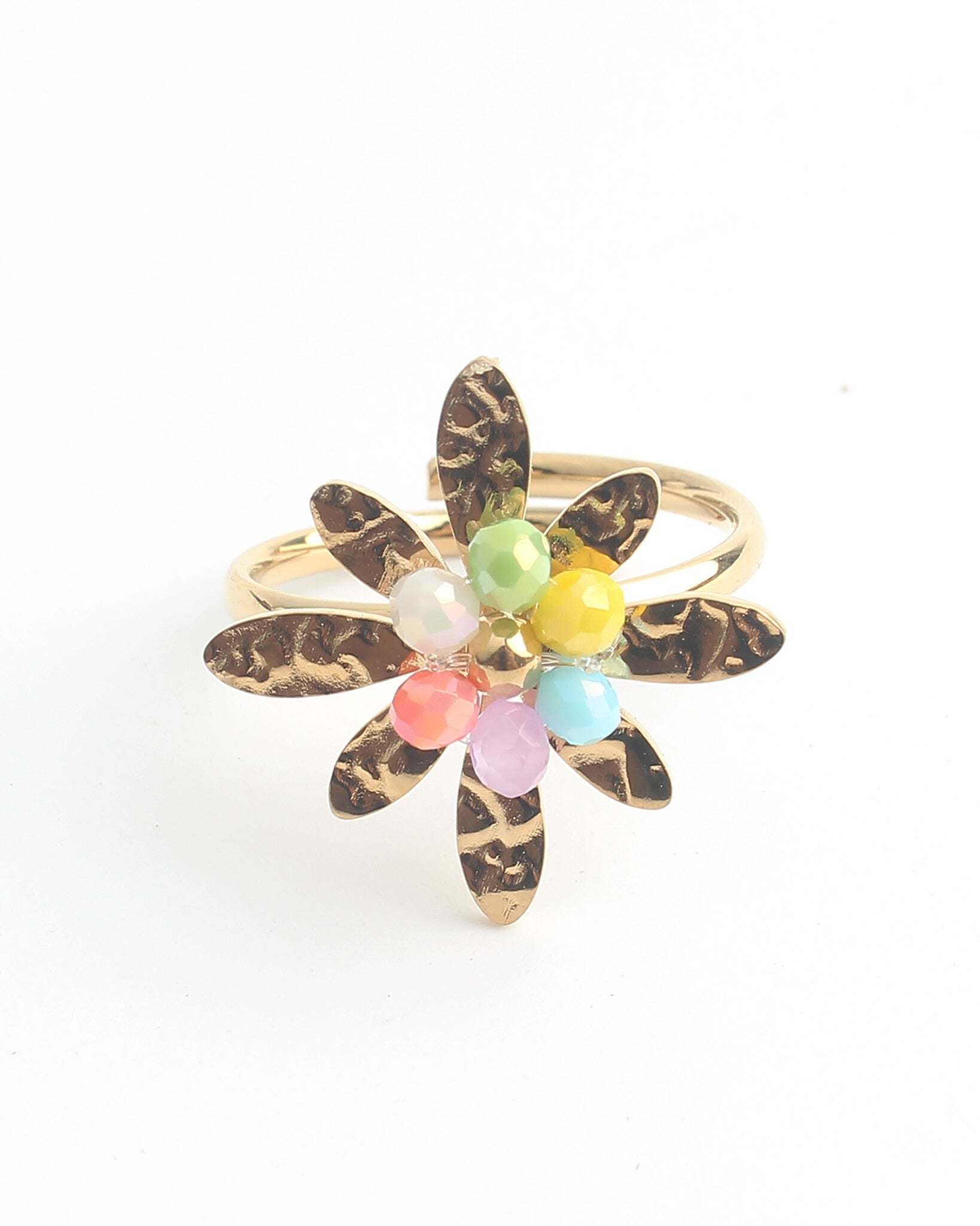 Colorful Flower - Ring - Stainless Steel - Verstelbaar