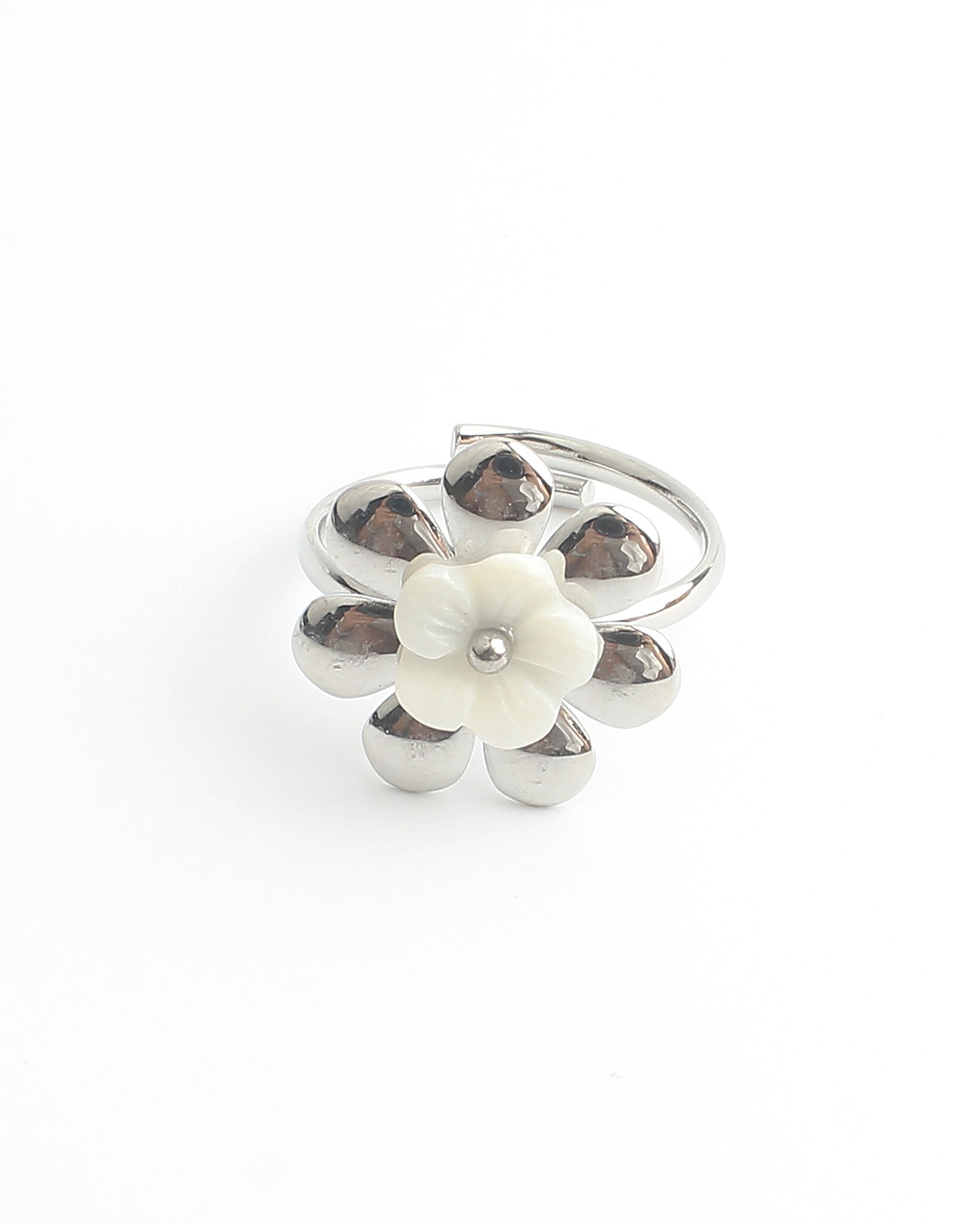 Shell Flower - Ring - Stainless Steel - Verstelbaar