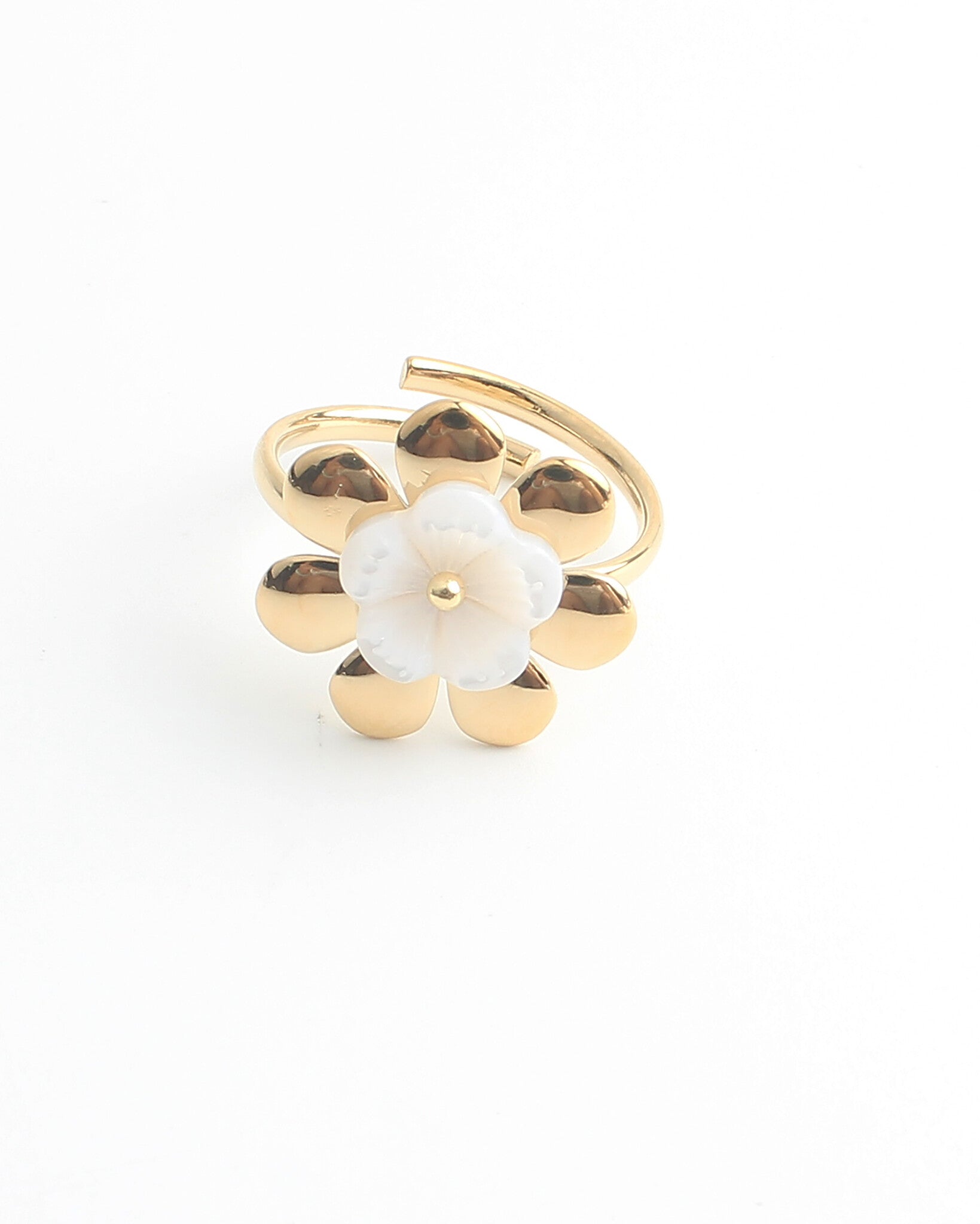 Shell Flower - Ring - Stainless Steel - Verstelbaar