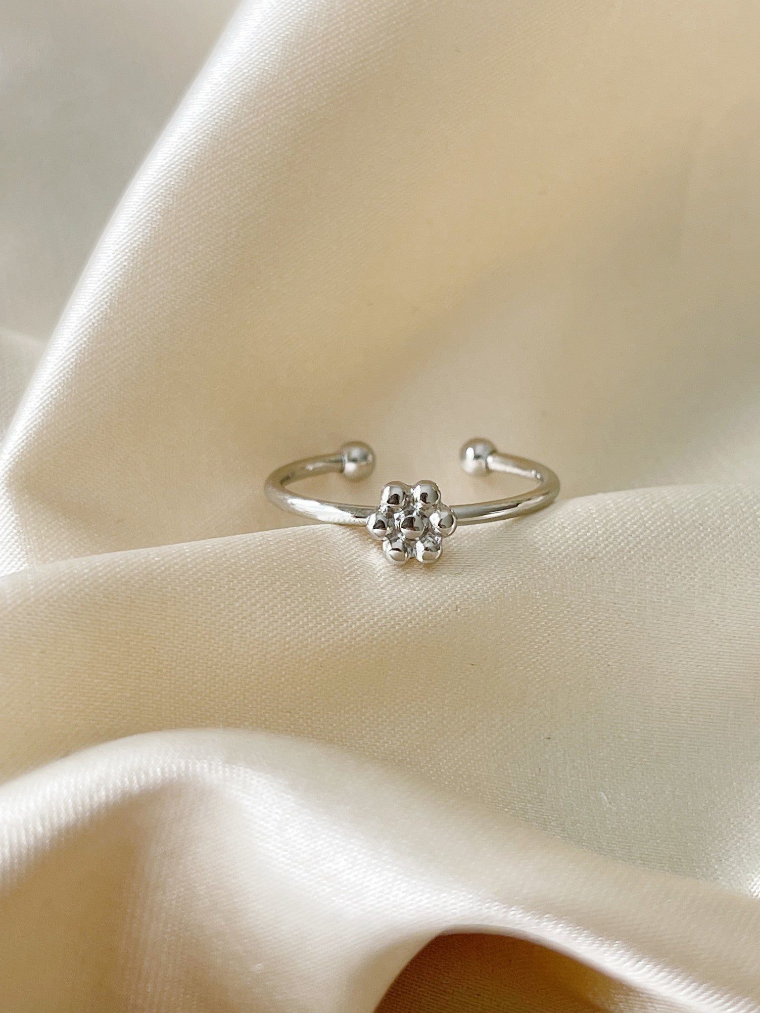 Une Petite Fleur - Ring - Stainless Steel - Verstelbaar