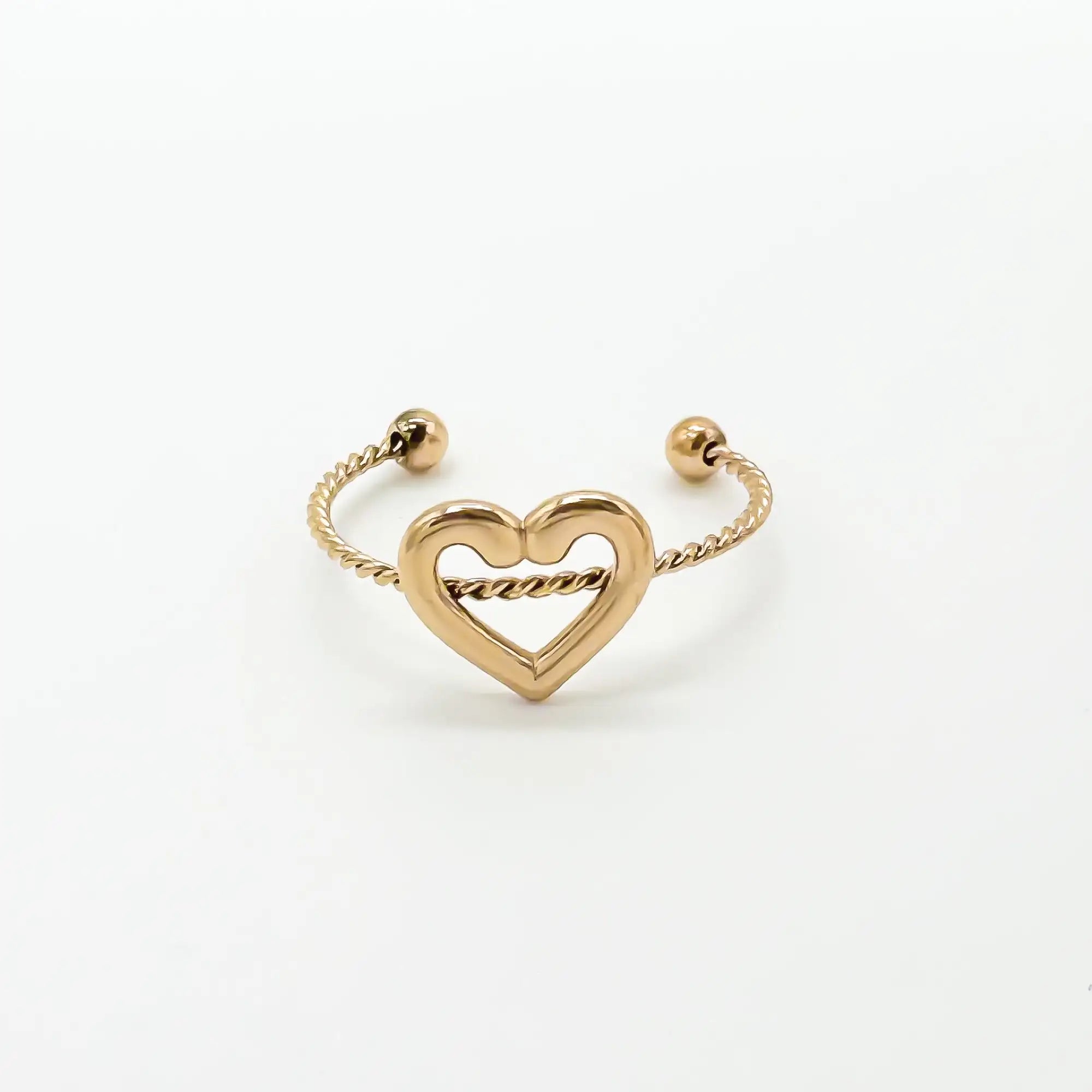 Minimalistic Heart - Ring - Stainless Steel - Verstelbaar