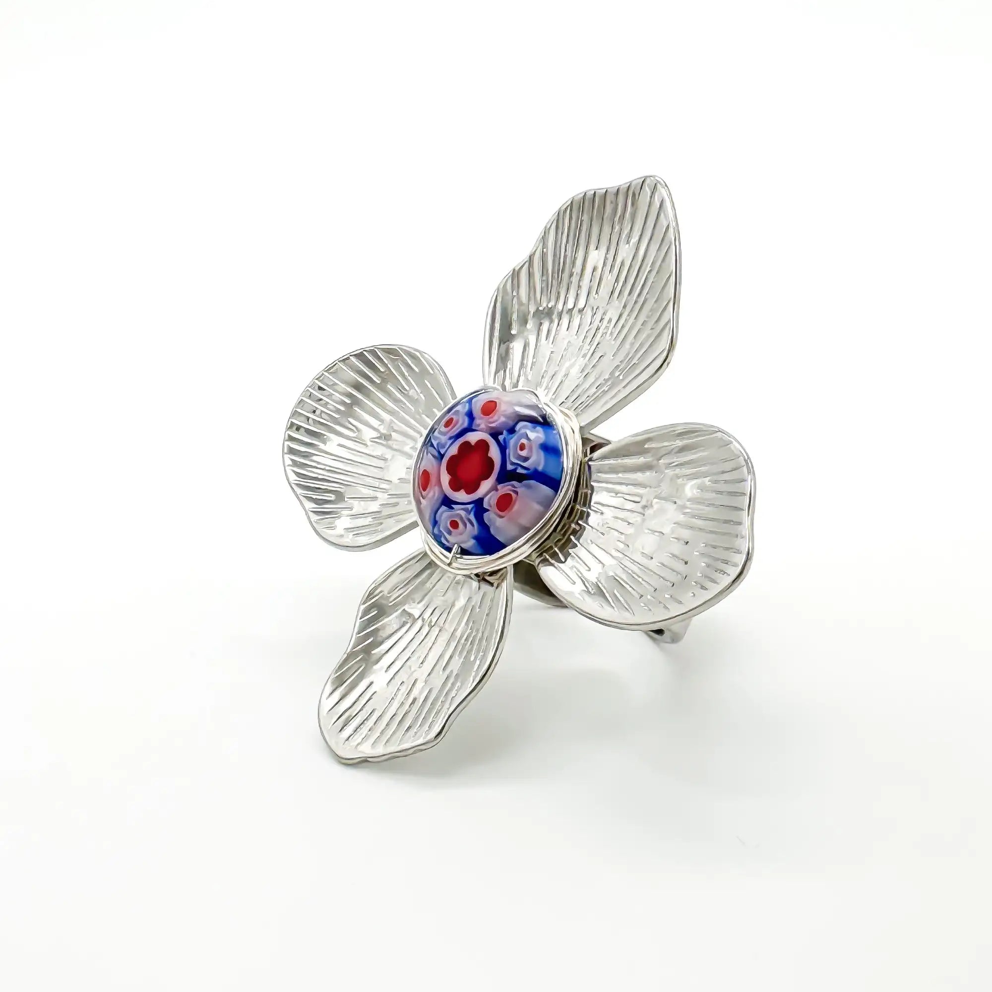 Mega Flower - Ring - Stainless Steel - Verstelbaar