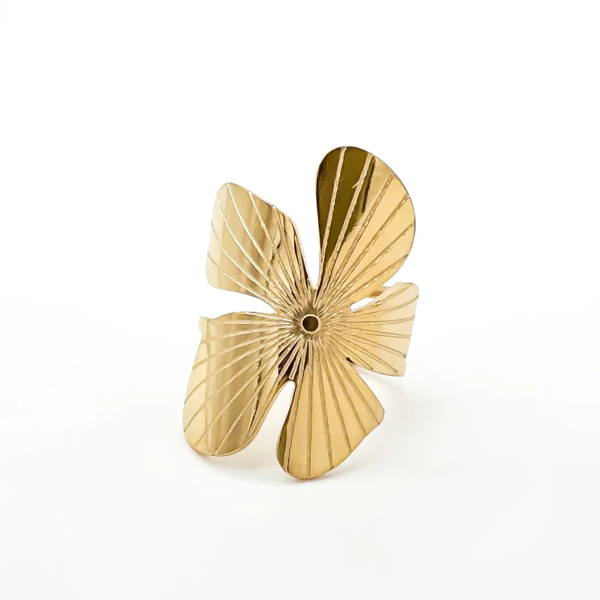 Wild Flower - Ring - Stainless Steel - Verstelbaar