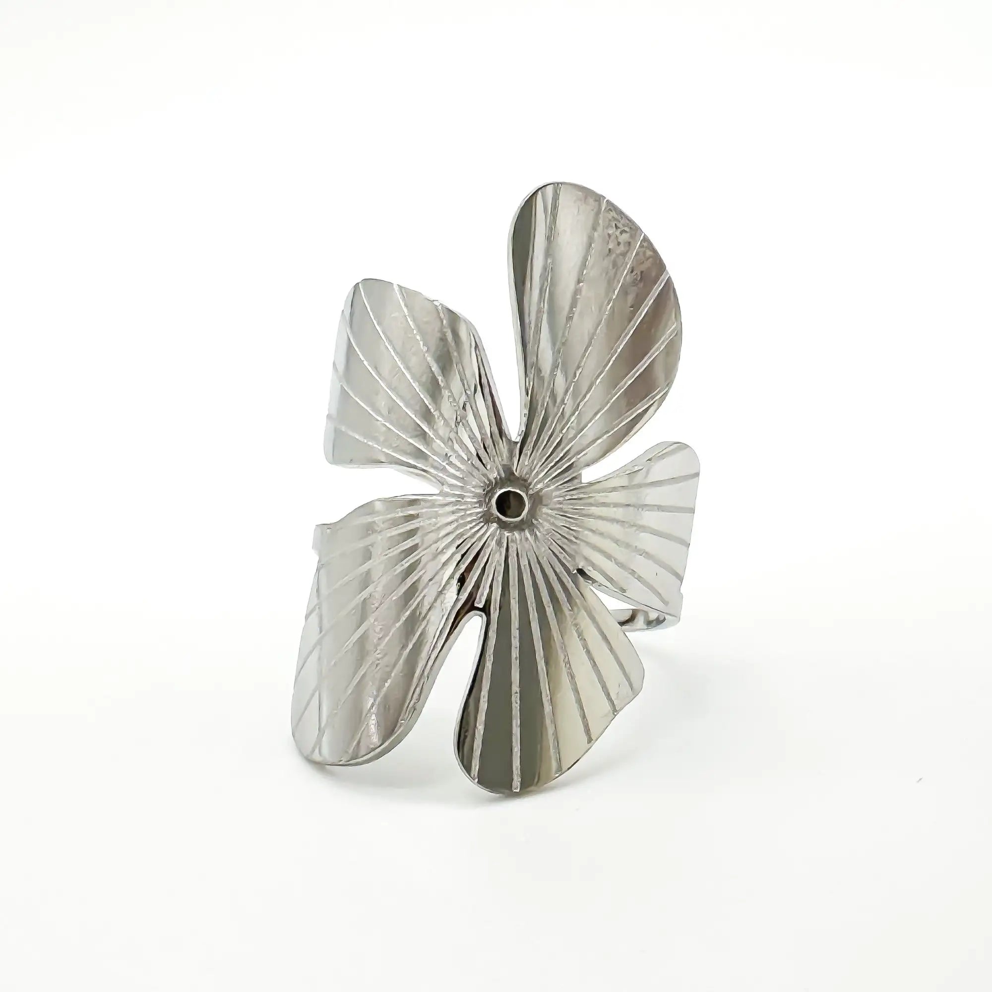 Wild Flower - Ring - Stainless Steel - Verstelbaar