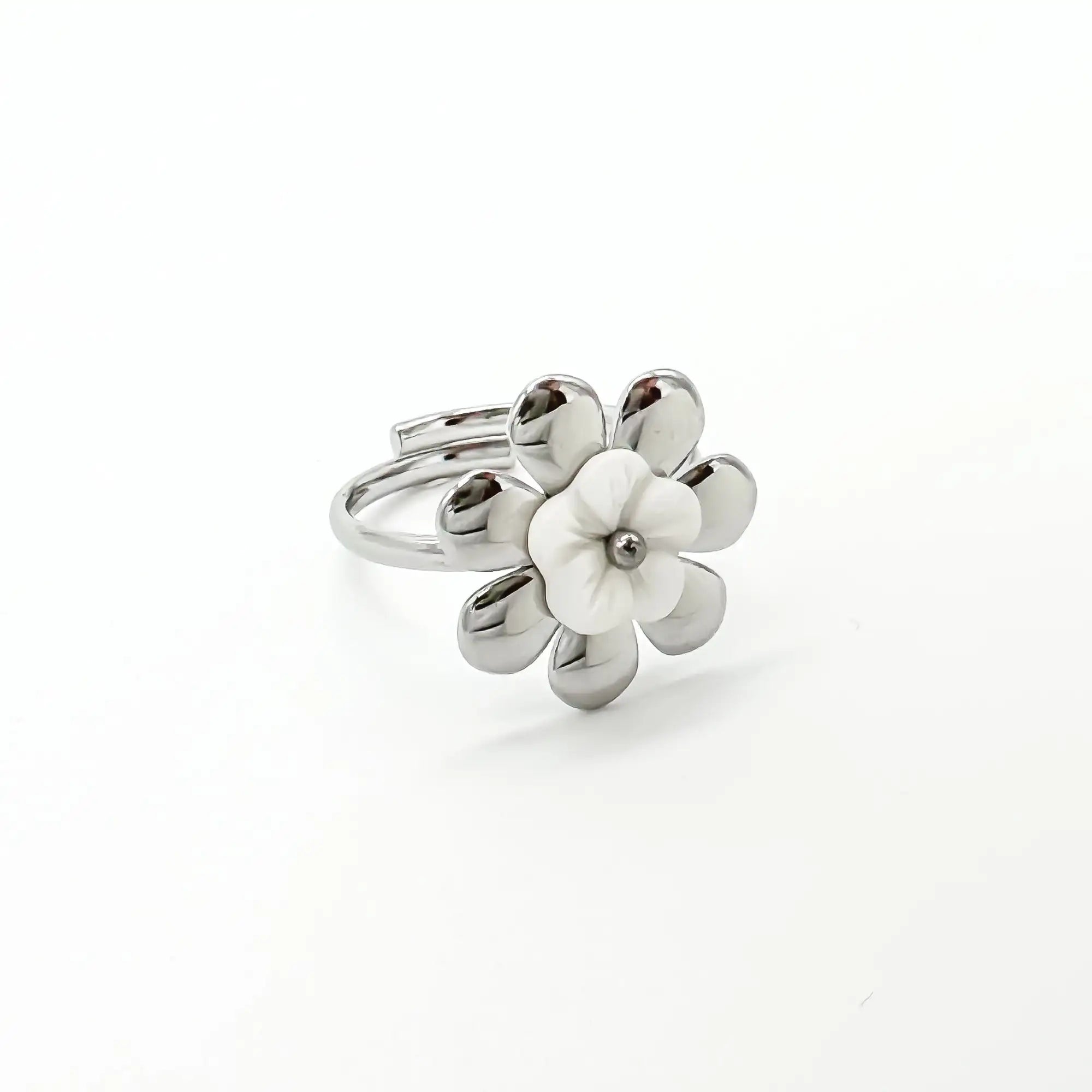 Shell Flower - Ring - Stainless Steel - Verstelbaar