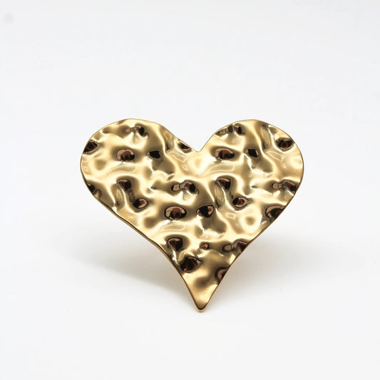 Wavy Heart - Ring - Stainless Steel - Verstelbaar