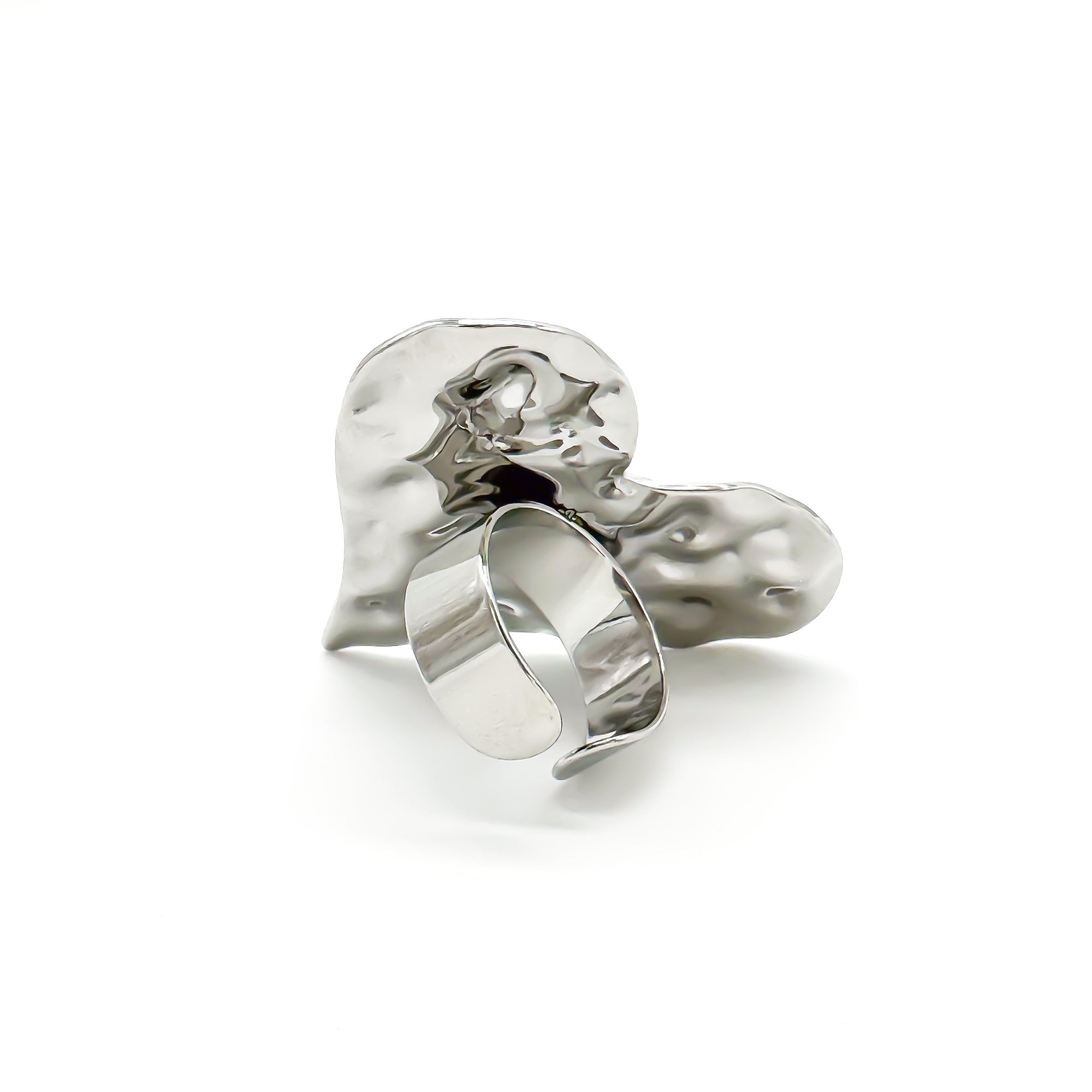 Wavy Heart - Ring - Stainless Steel - Verstelbaar