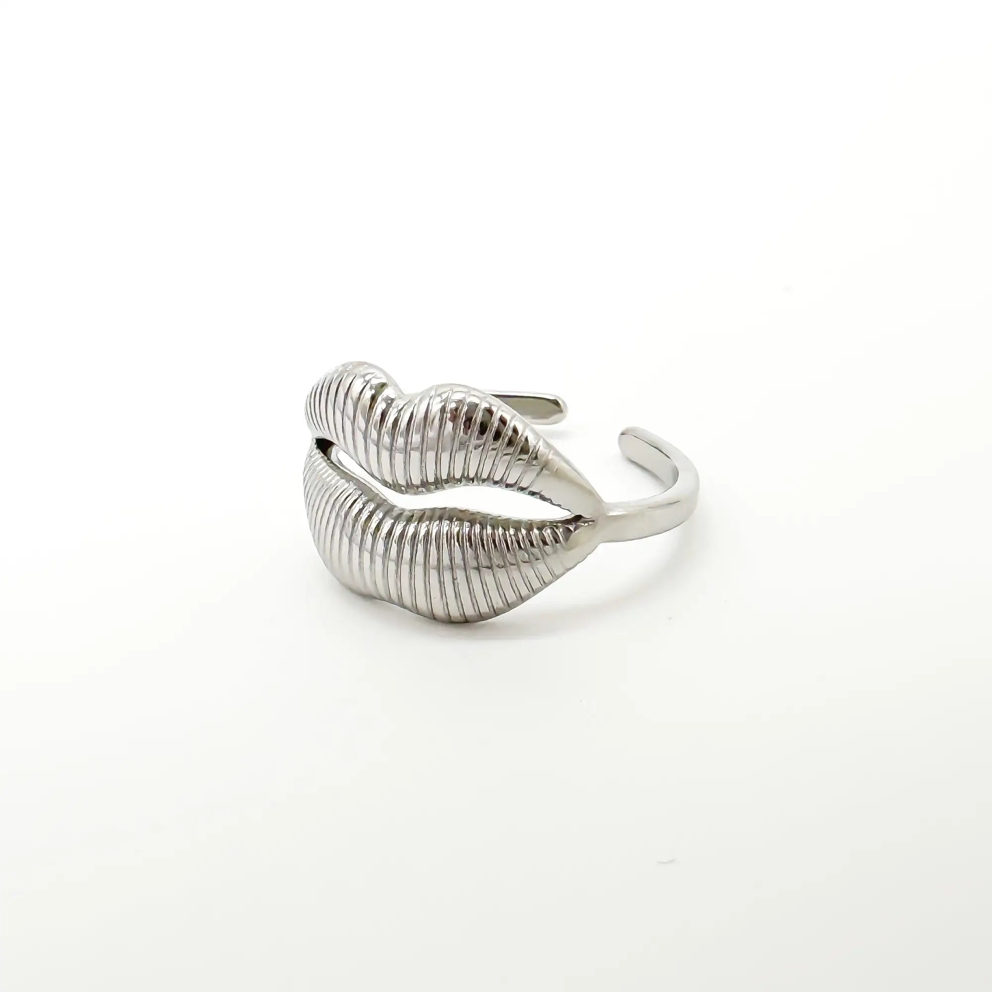 Kiss - Ring - Stainless Steel - Verstelbaar