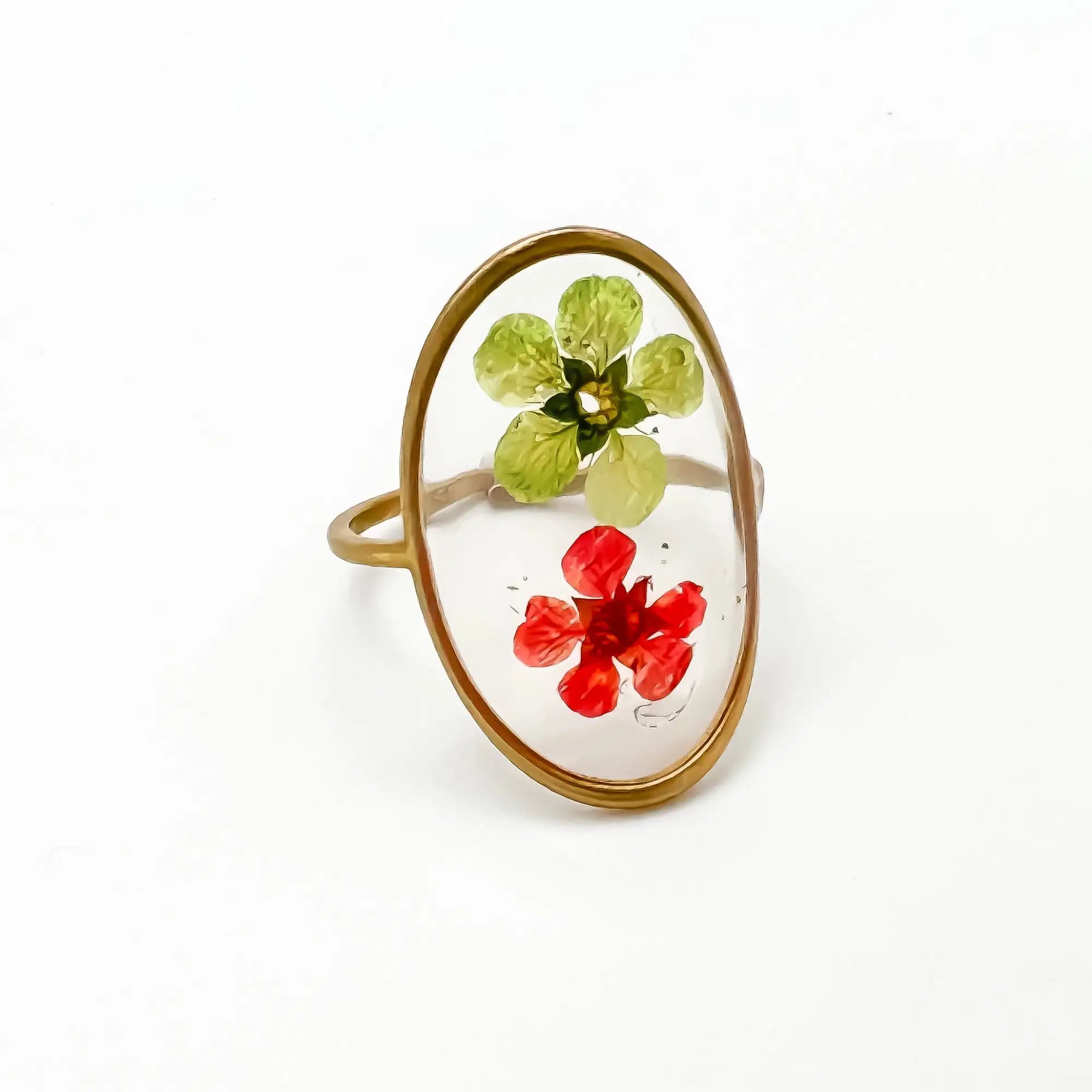 Dried Flowers - Ring - Stainless Steel - Verstelbaar