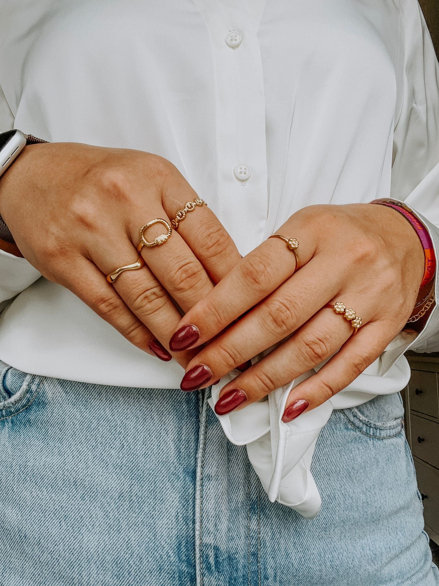 Une Petite Fleur - Ring - Stainless Steel - Verstelbaar