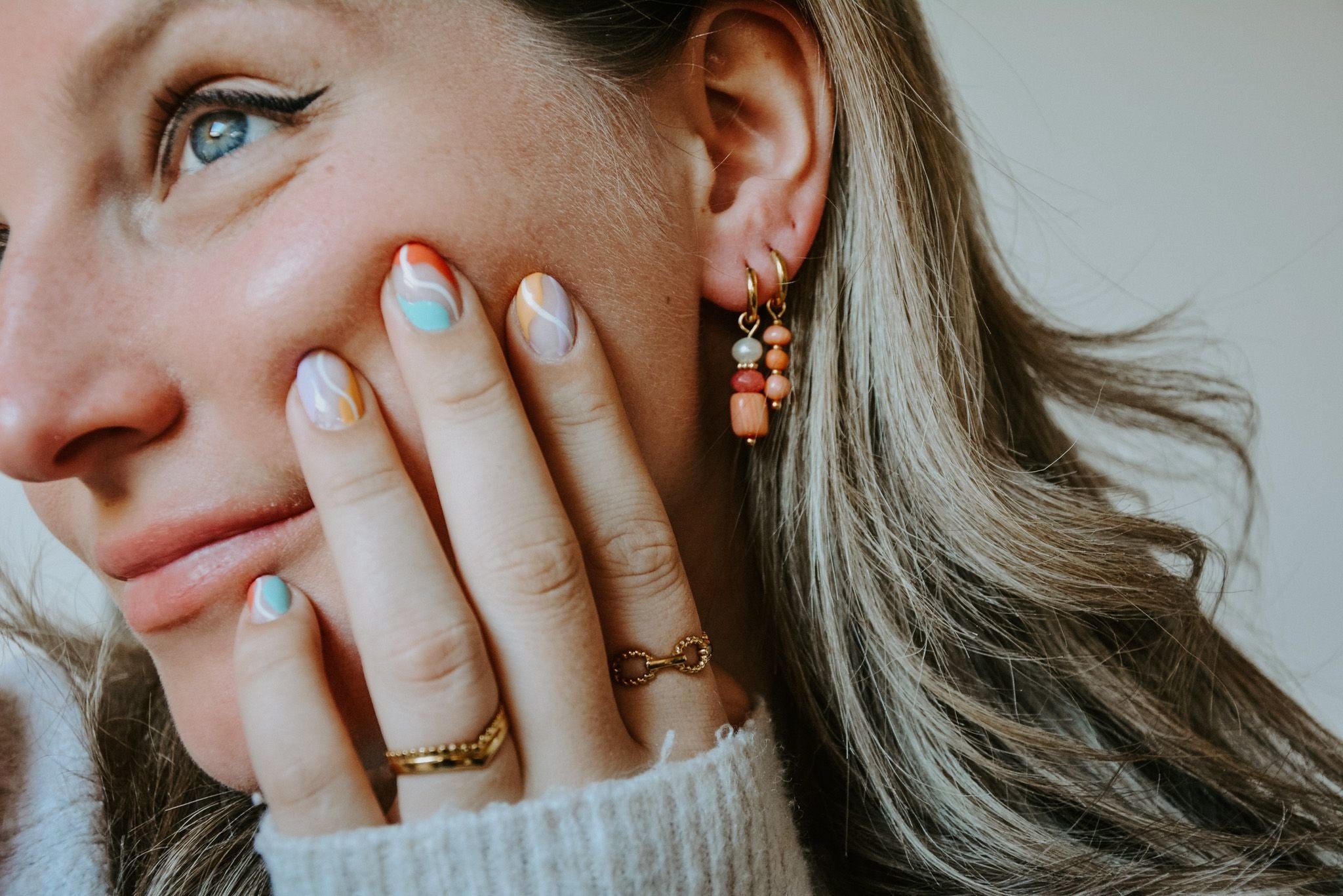 Coral Earrings  - Oorbellen - Stainless Steel