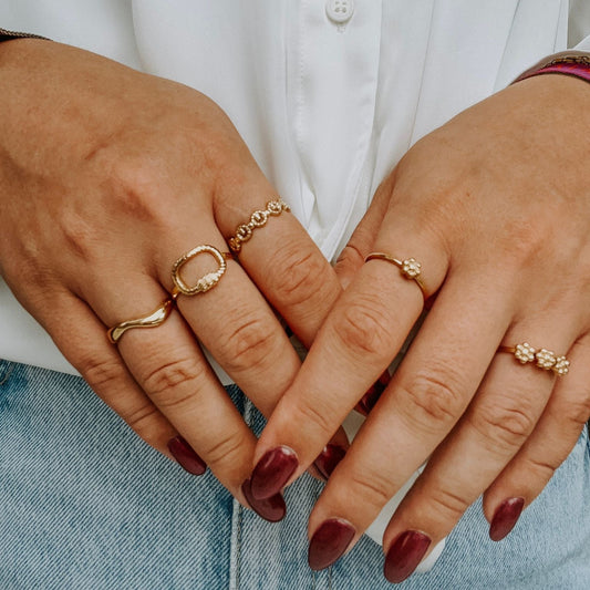 Une Petite Fleur - Ring - Stainless Steel - Verstelbaar