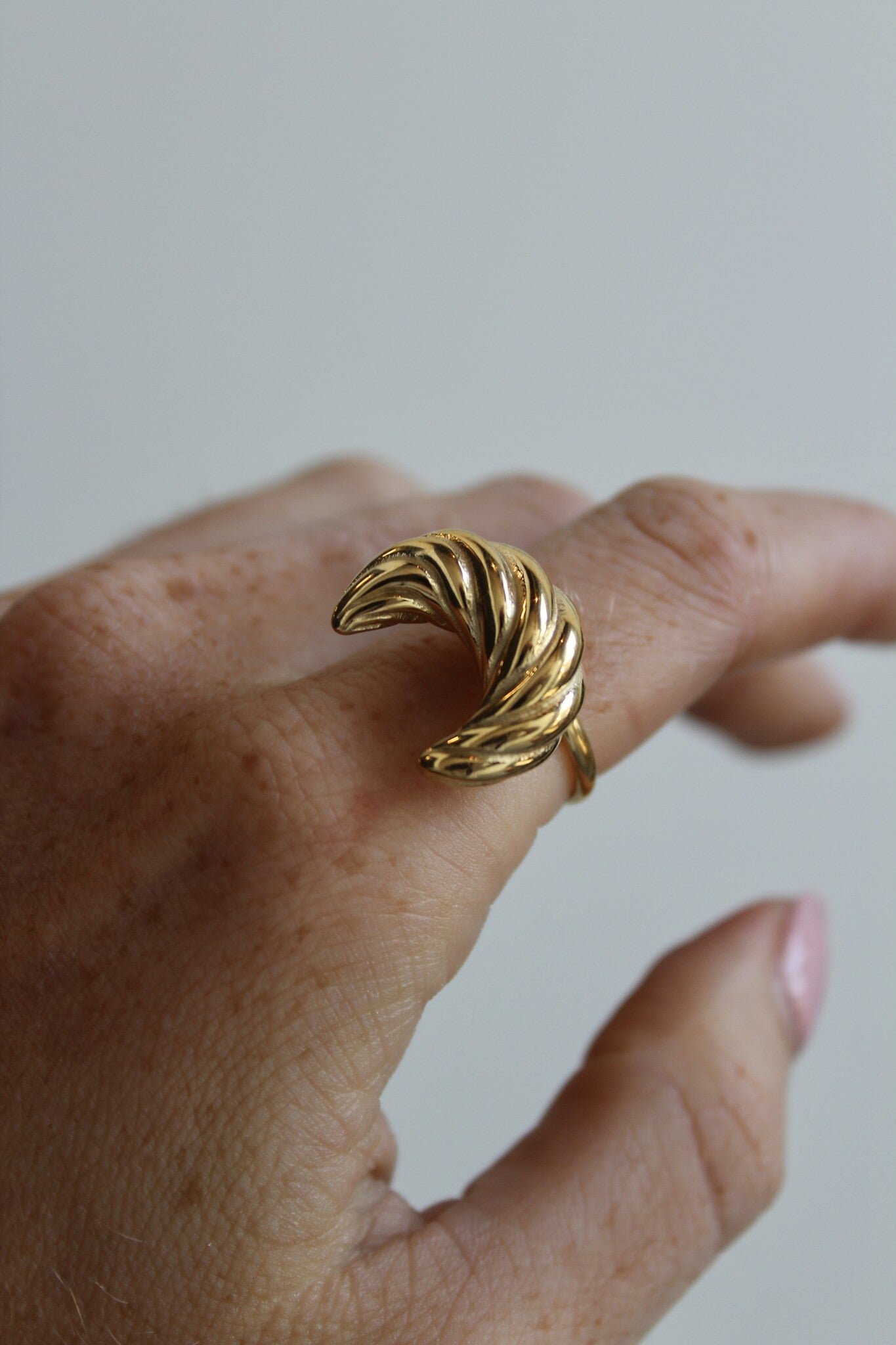 Croissant - Ring - Stainless Steel - Verstelbaar