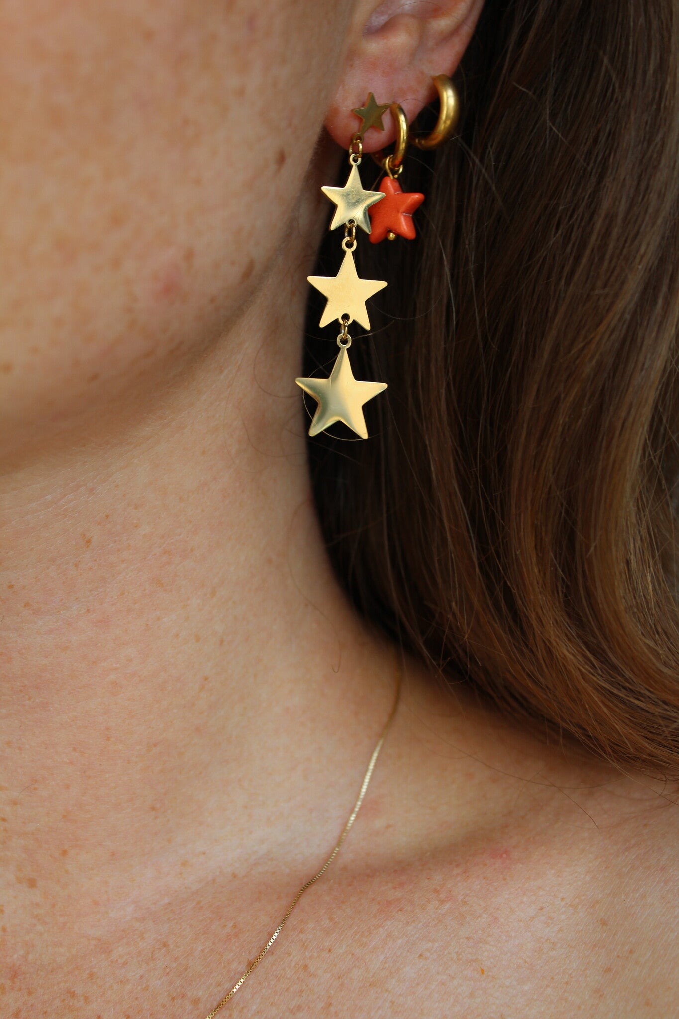 Stars, Stars, Stars - Oorbellen - Stainless Steel