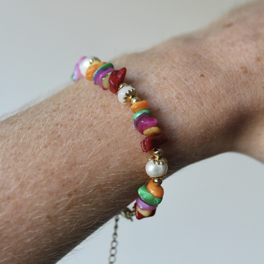 Rainbow Shell - Armband - Stainless Steel