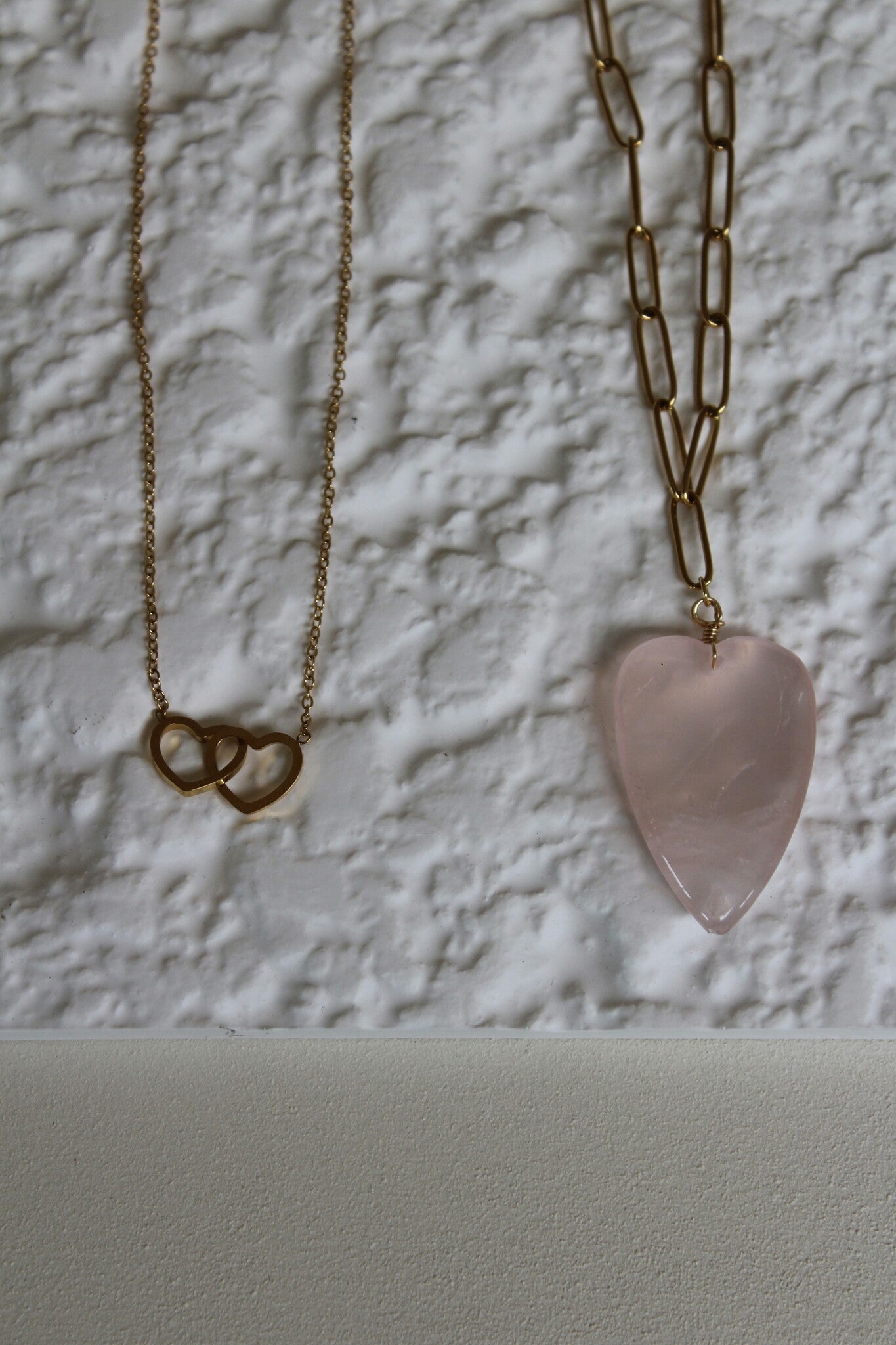 Natural Stone Heart - Ketting - Natuursteen - Stainless Steel