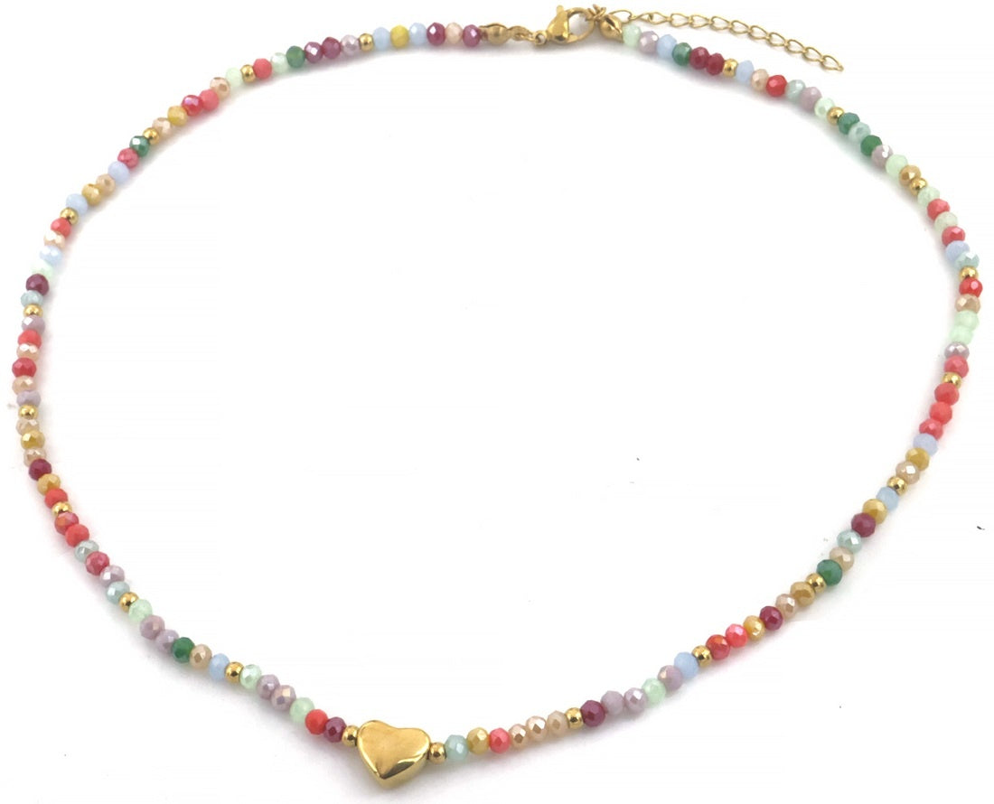 Colorful love - Ketting - Stainless Steel