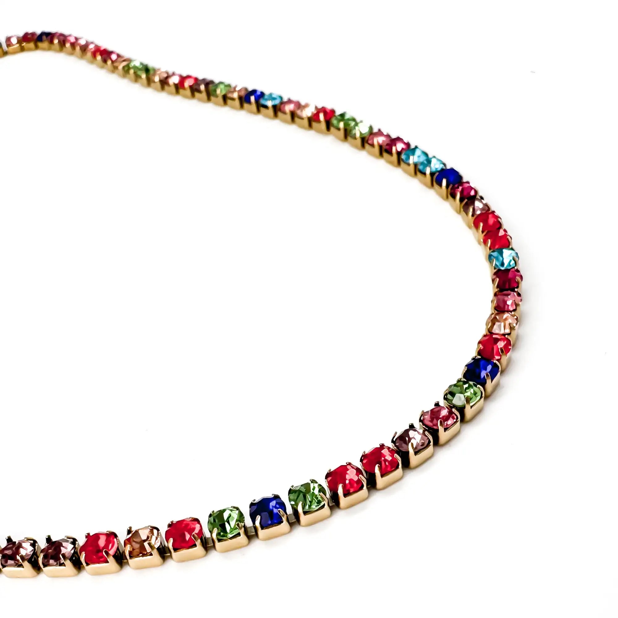 Rainbow glitter - Ketting - Stainless Steel