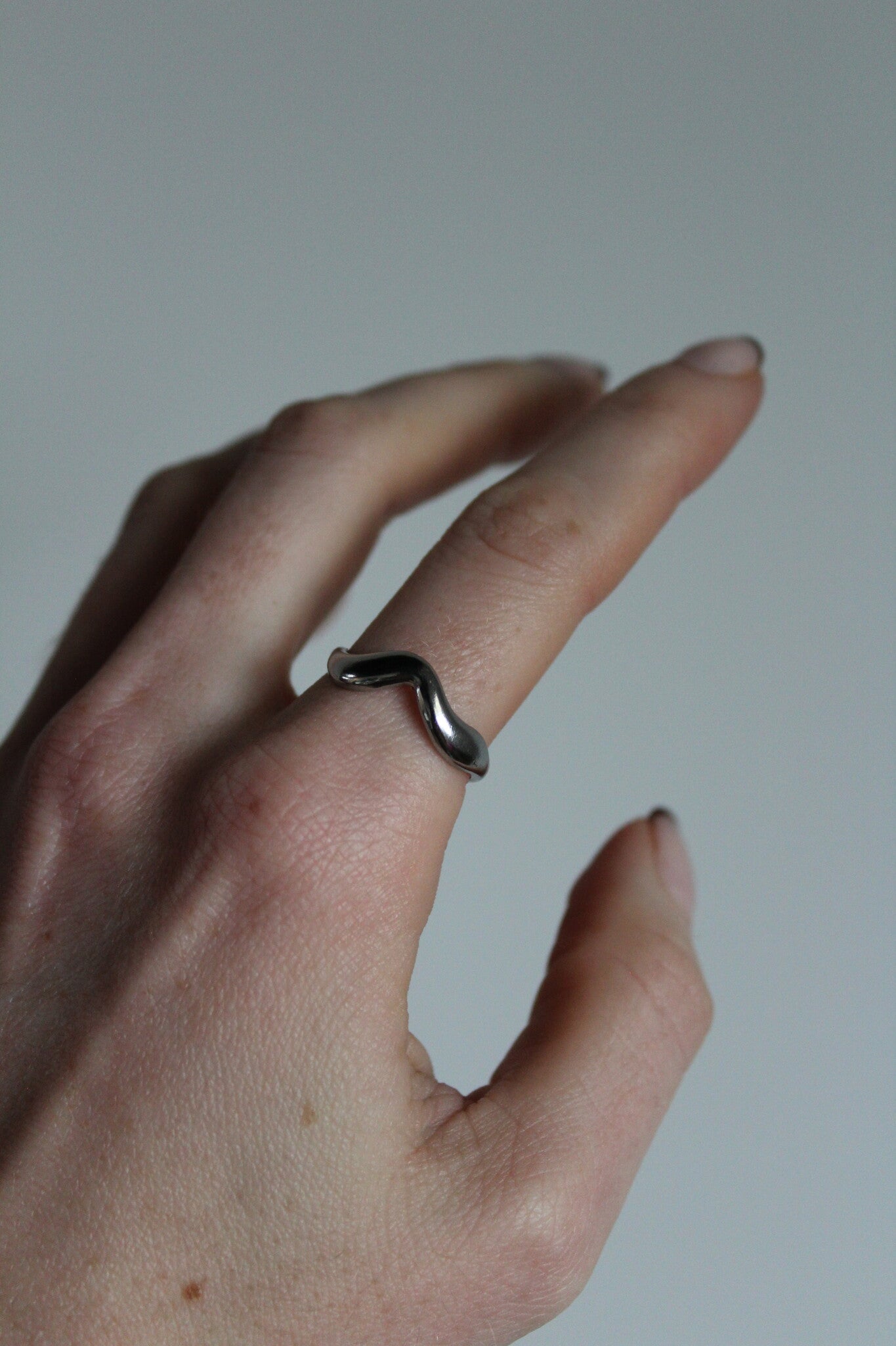 Waves - Ring - Stainless Steel - Verstelbaar